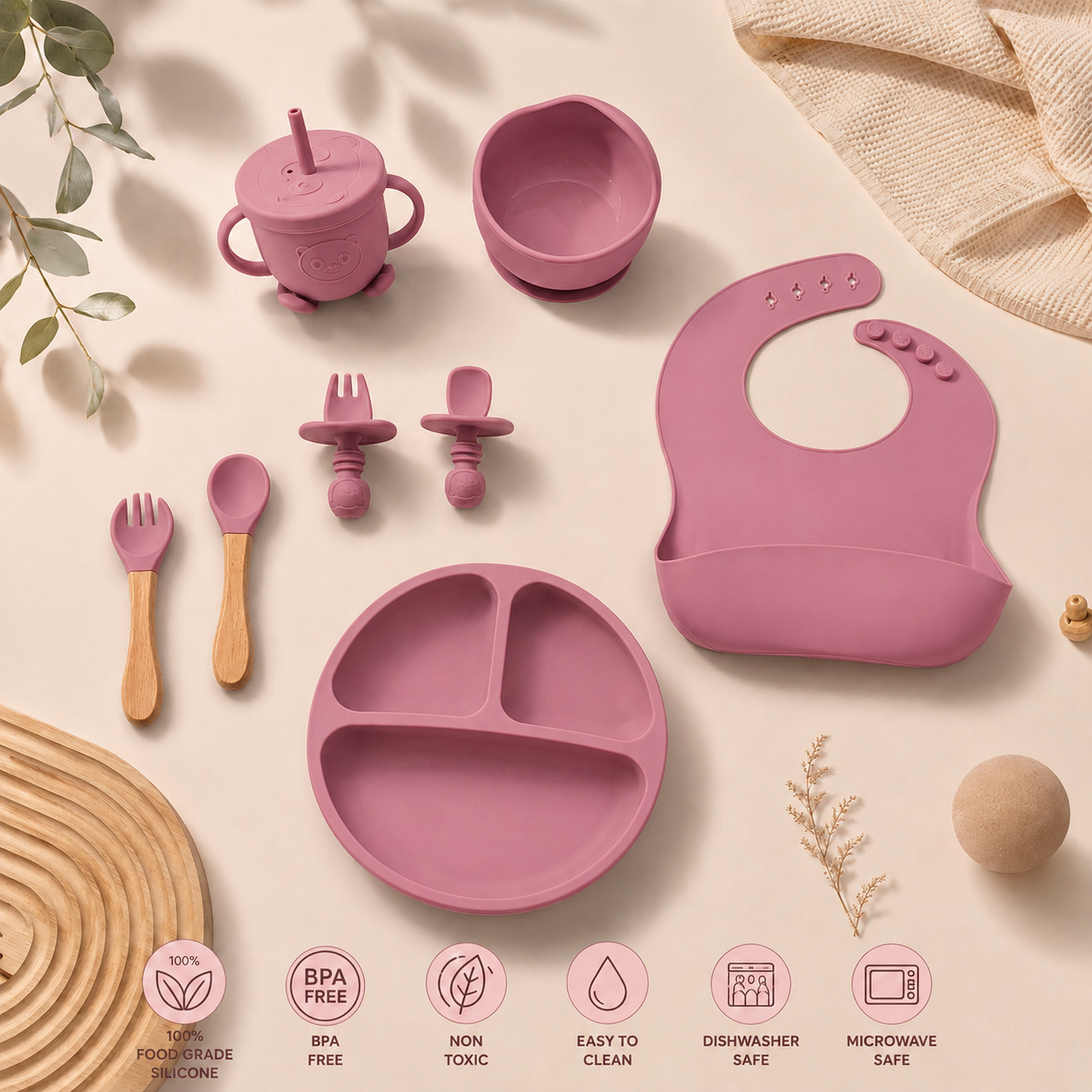 Premium Silicone Feeding Set