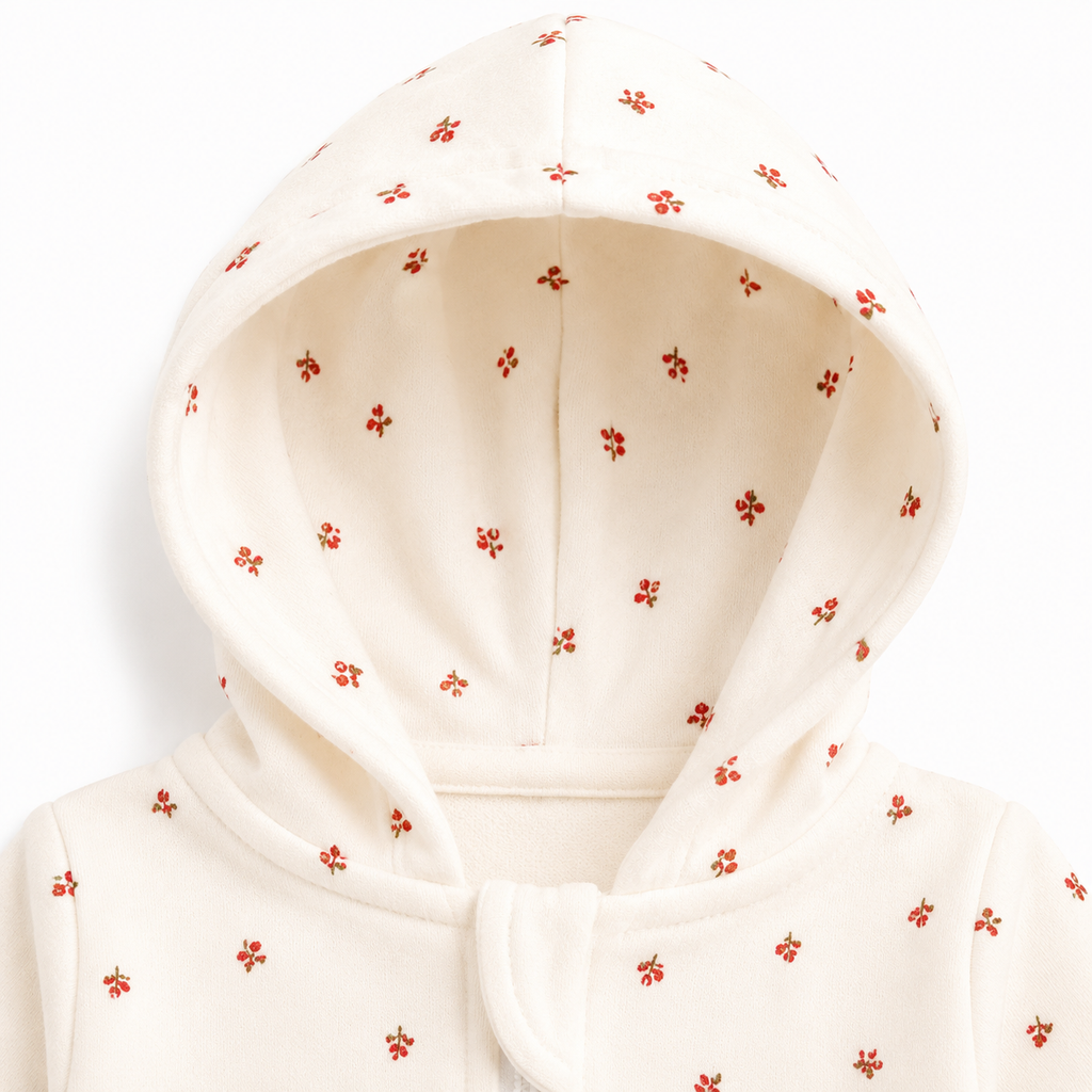 Baby Hooded Zip Sleepsuit – (0-3 Months)