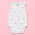Baby Sleeveless Floral Onesie | Cloud | 0-3 Months