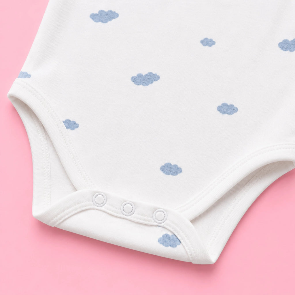 Baby Sleeveless Floral Onesie | Cloud | 0-3 Months
