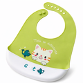 Baby Silicone Feeding Bib with Pocket – Waterproof & Adjustable