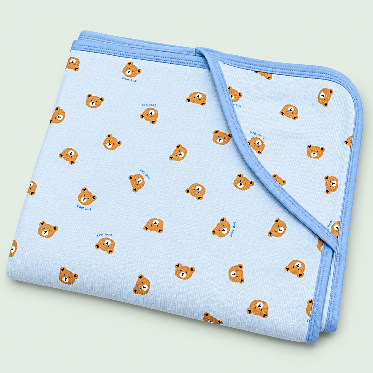 Muslin Baby Wrapper – Cute Teddy Bear Print | Soft & Breathable Baby Wrap for Newborns