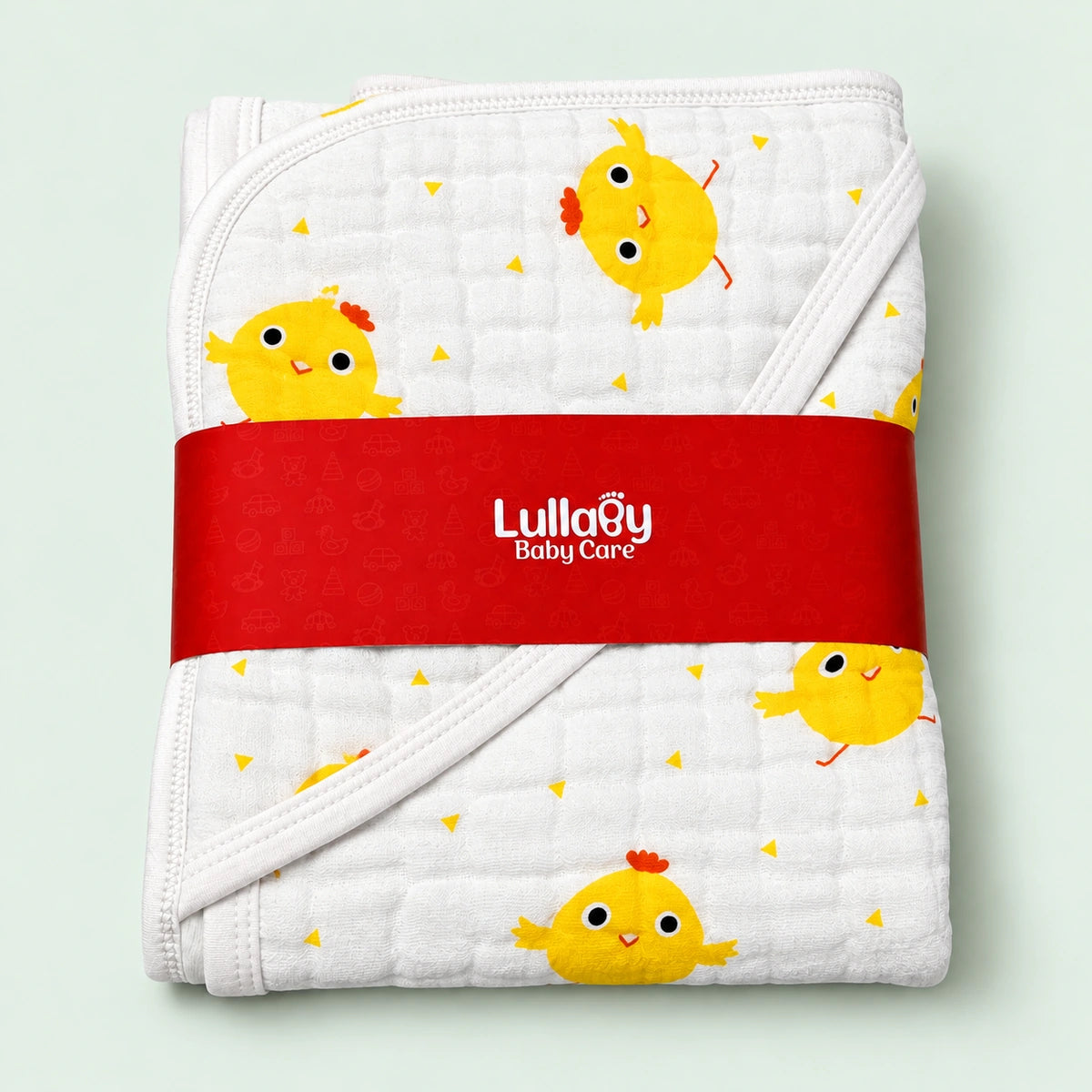 Muslin Baby Wrapper – Cute Chick Print | Soft & Breathable Baby Wrap for Newborns