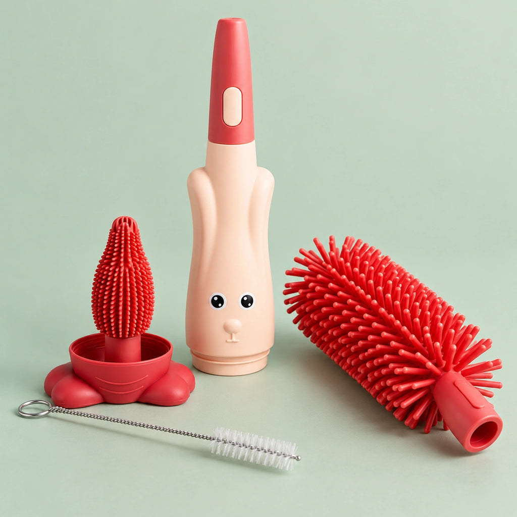 Baby Bottle Cleaning Brush Set – Cute & Practical Cleaning Solution