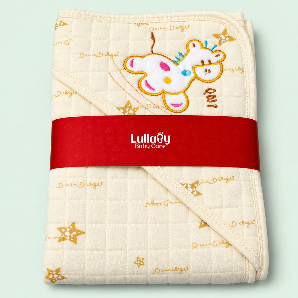 Muslin Hooded Receiving Towel – Light Yellow
