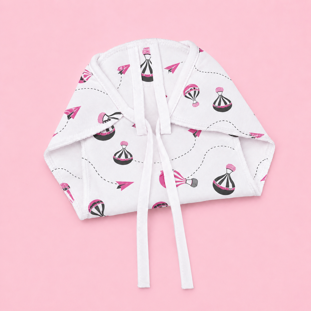 Muslin Nappies | Tie - up | Pink Parachute