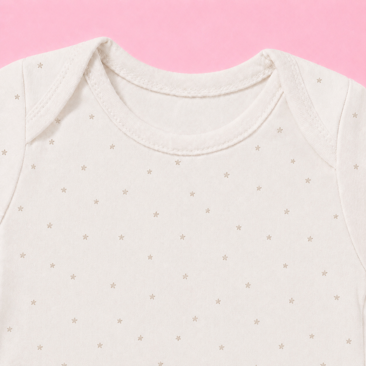 Baby Half sleeve Floral Onesie Star Print  – 0-3 Months