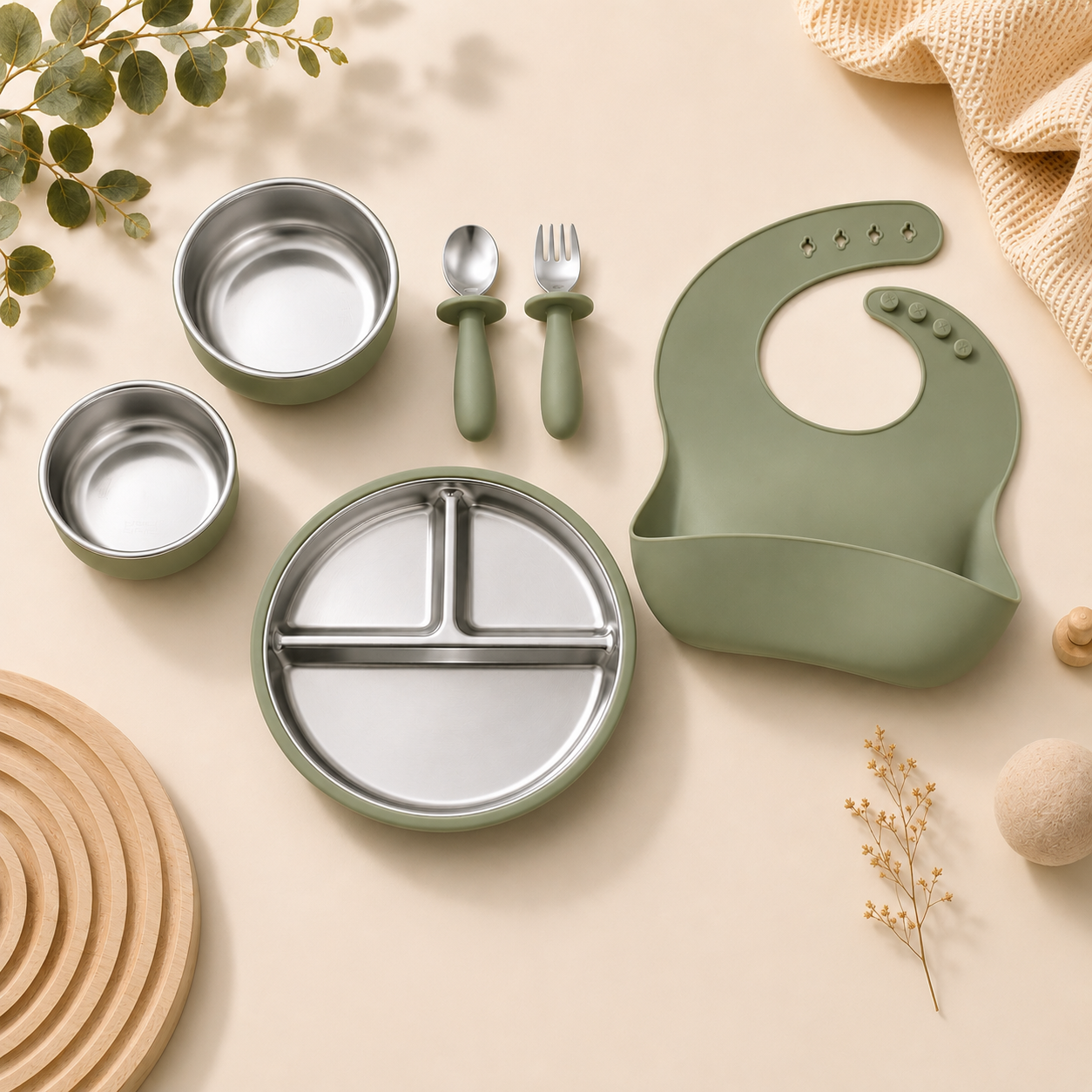 Premium Stainless Steel Feeding Set