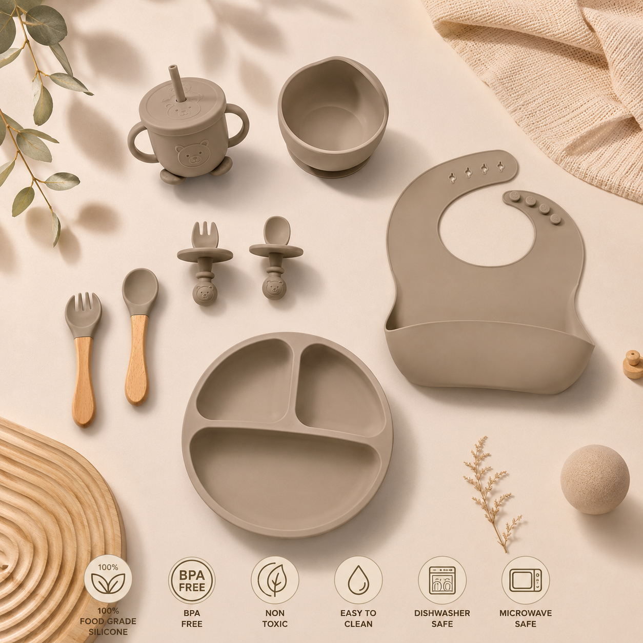 Premium Silicone Feeding Set