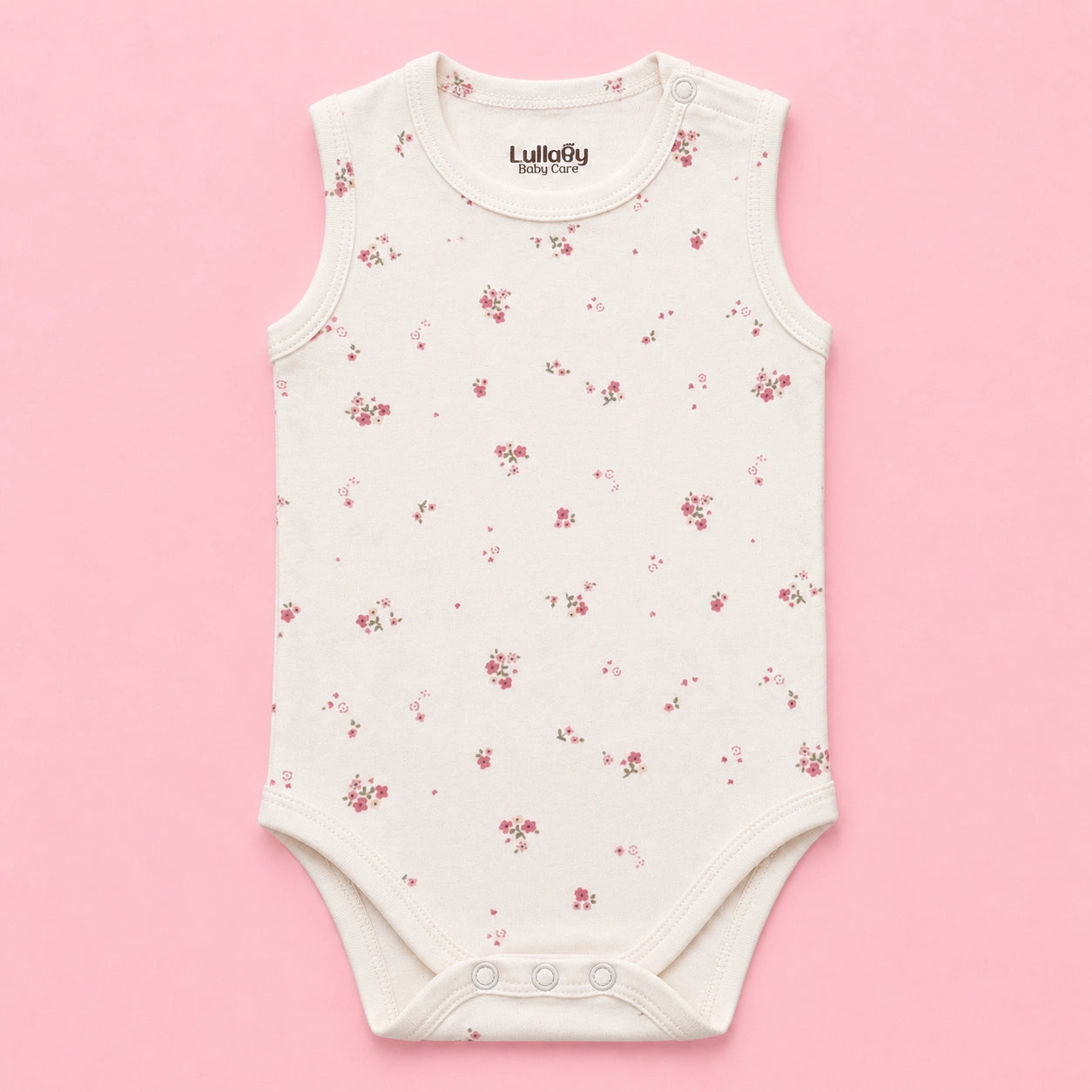 Baby Sleeveless Floral Onesie | Flower | 0-3 Months