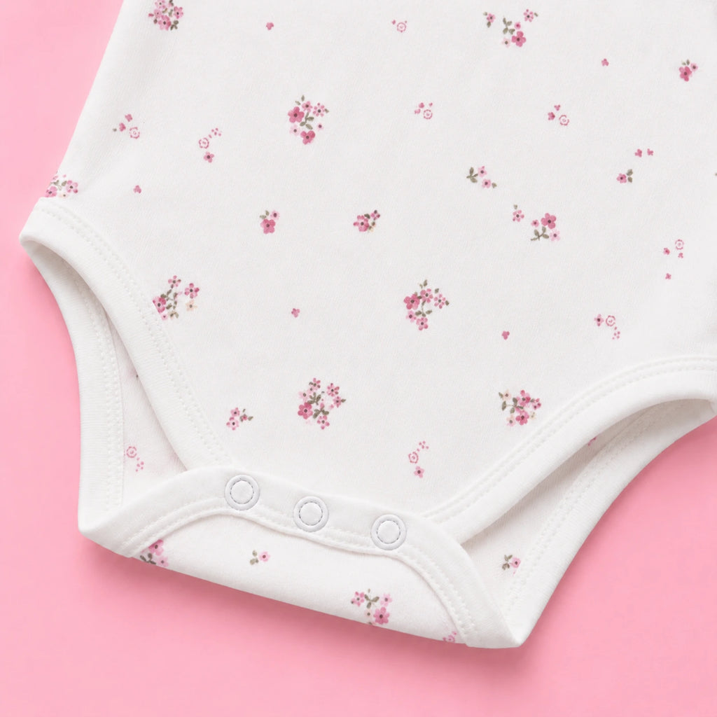 Baby Sleeveless Floral Onesie | Flower | 0-3 Months