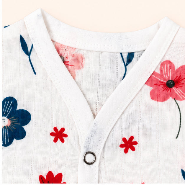 Printed Muslin Jabala for Newborn Baby