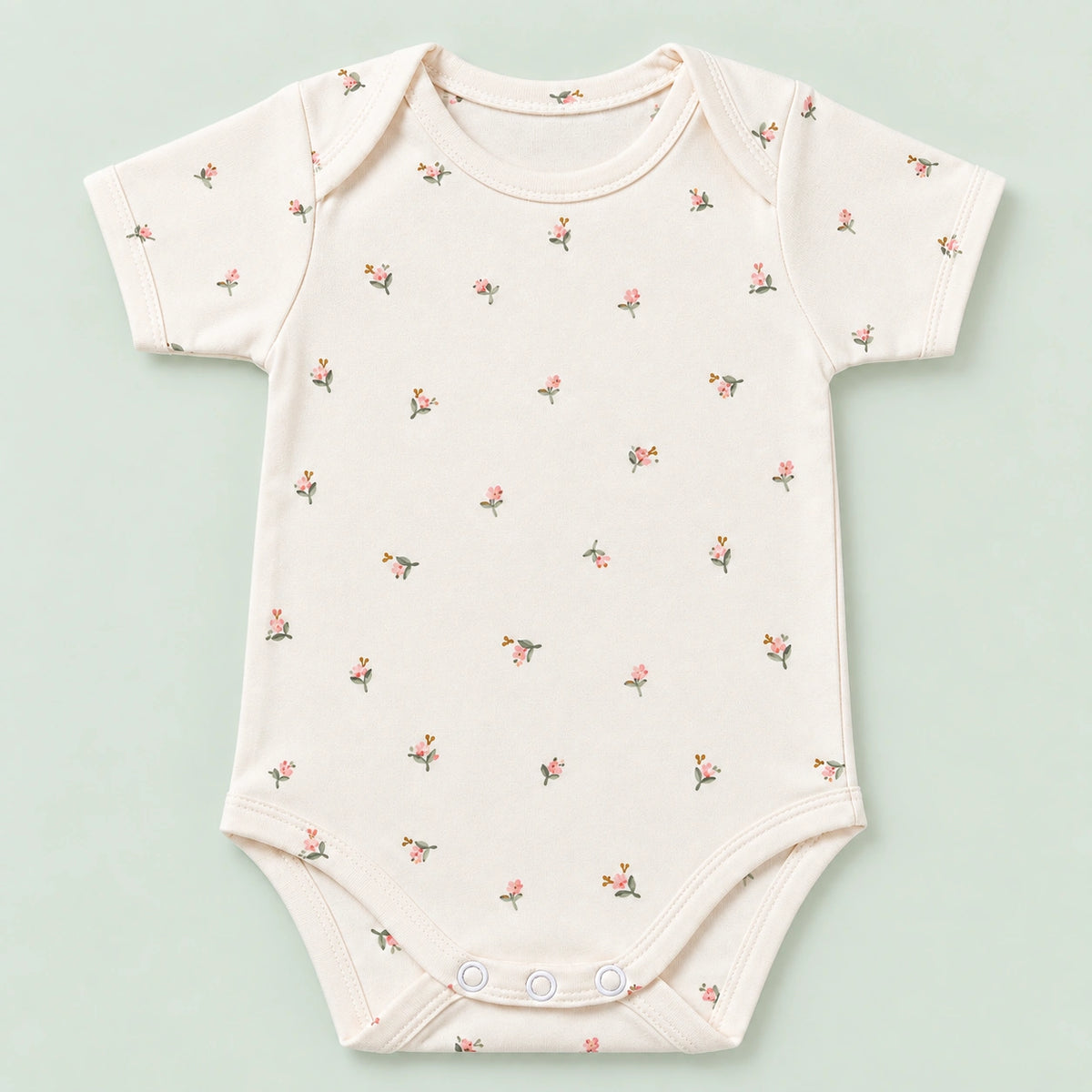 Baby Halfsleeve Floral Onesie  – 0-3 Months