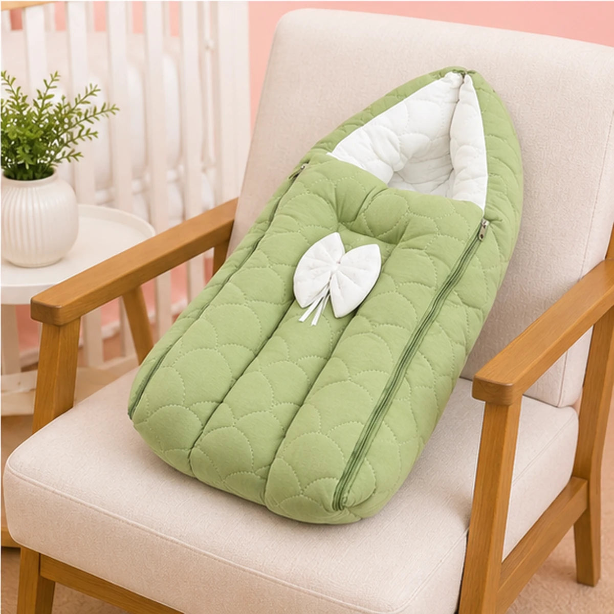 Premium Quilted Baby Carry Nest with Hood & Zip