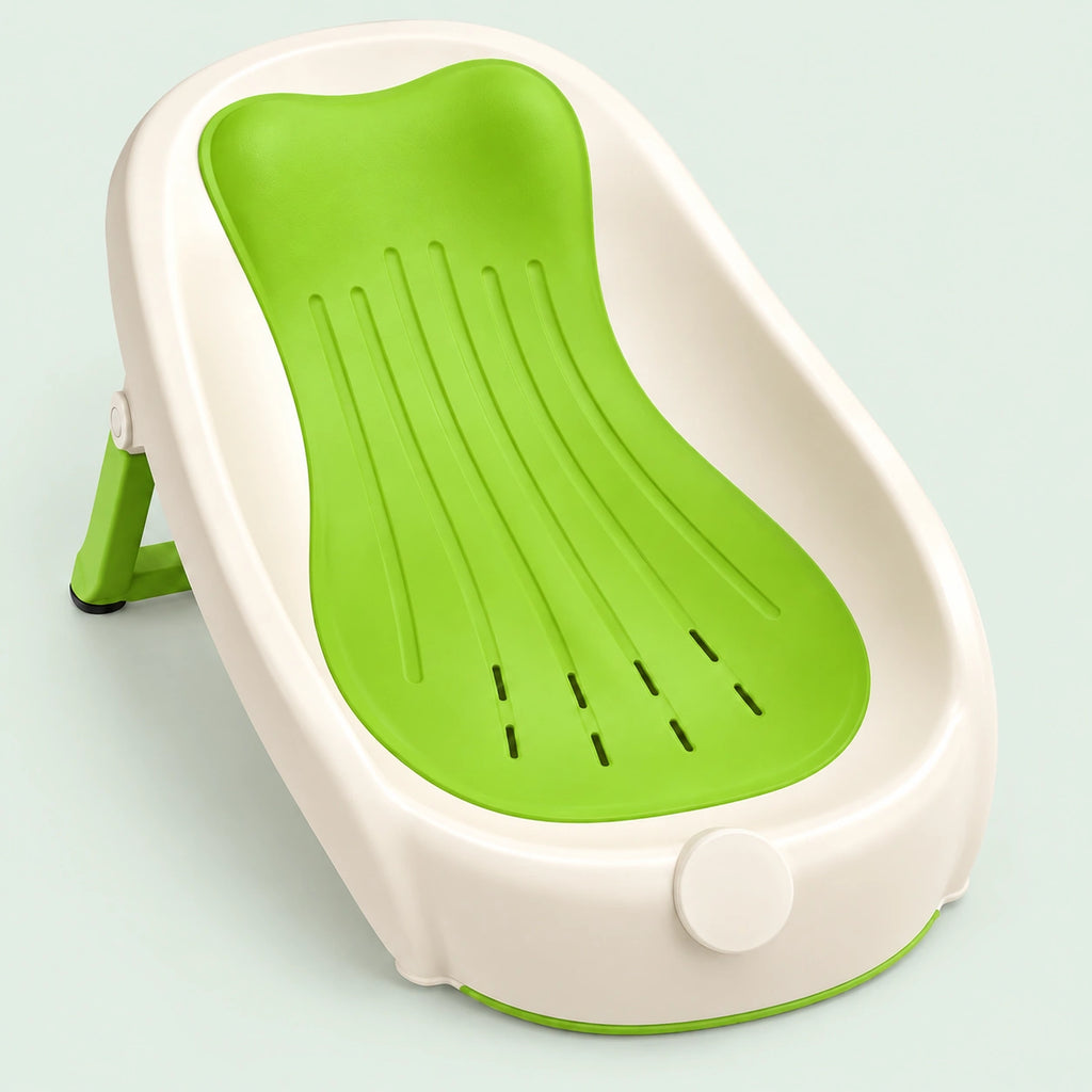 Baby Bathtub with Bath Support|Green|