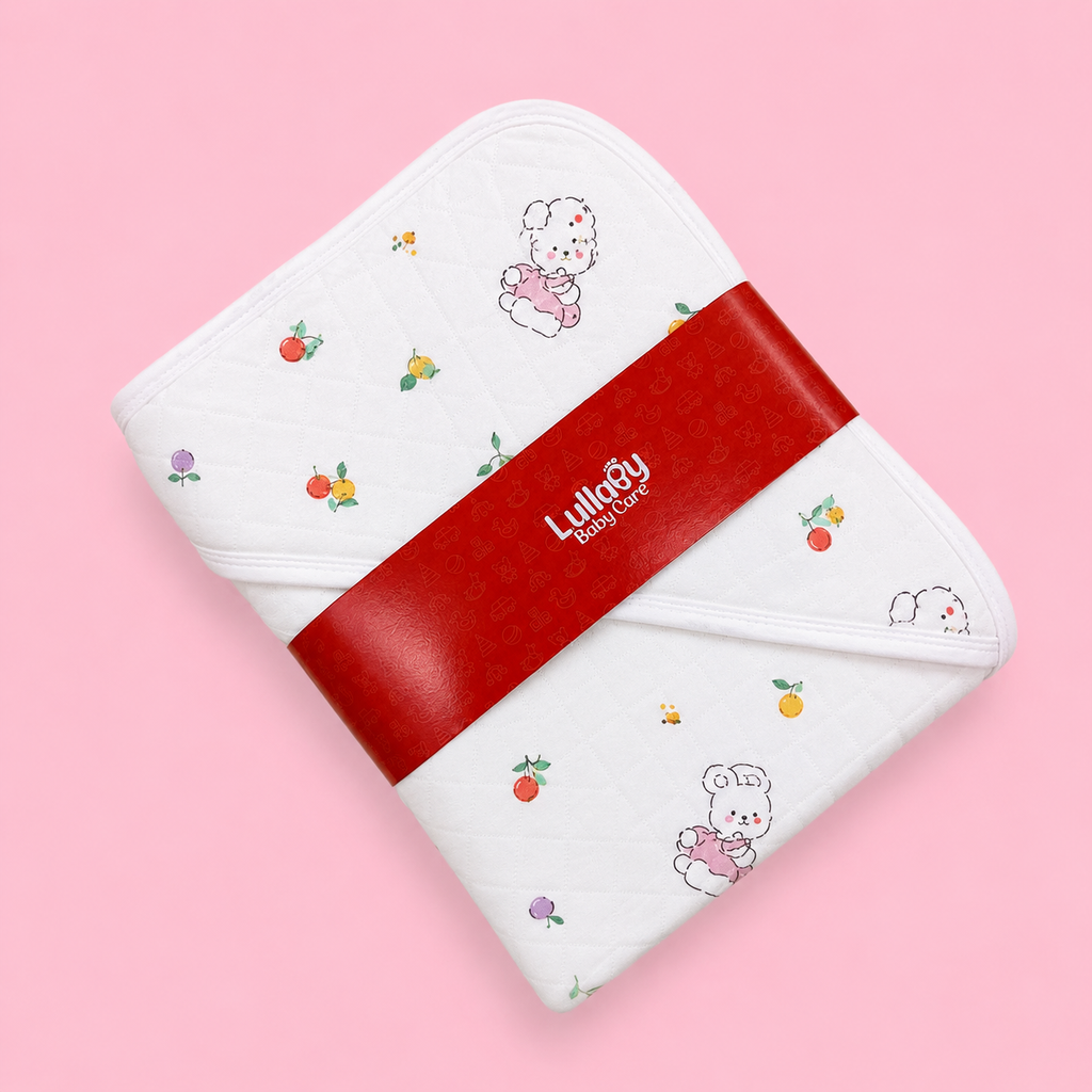 Hooded Baby Wrapper | Rabbit Print