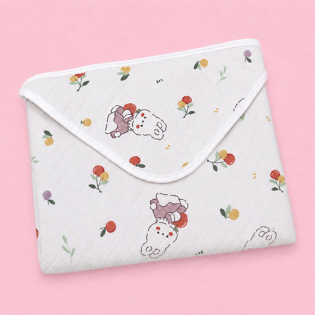 Hooded Baby Wrapper | Rabbit Print