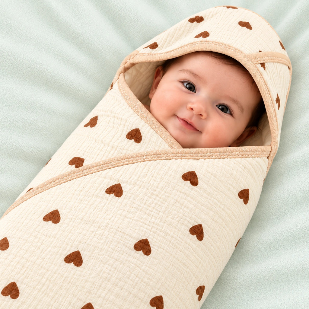 Premium Muslin Baby Wrapper | Love
