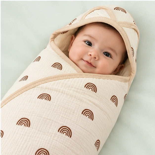 Premium Muslin Baby Wrapper | Rainbow