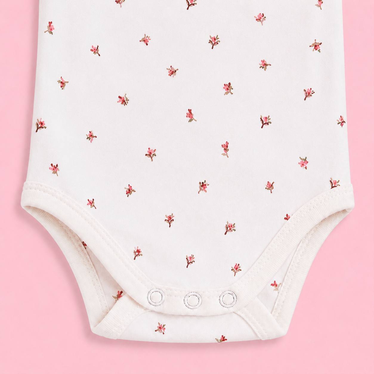 Baby Sleeveless Floral Onesie Red flower– 0-3 Months