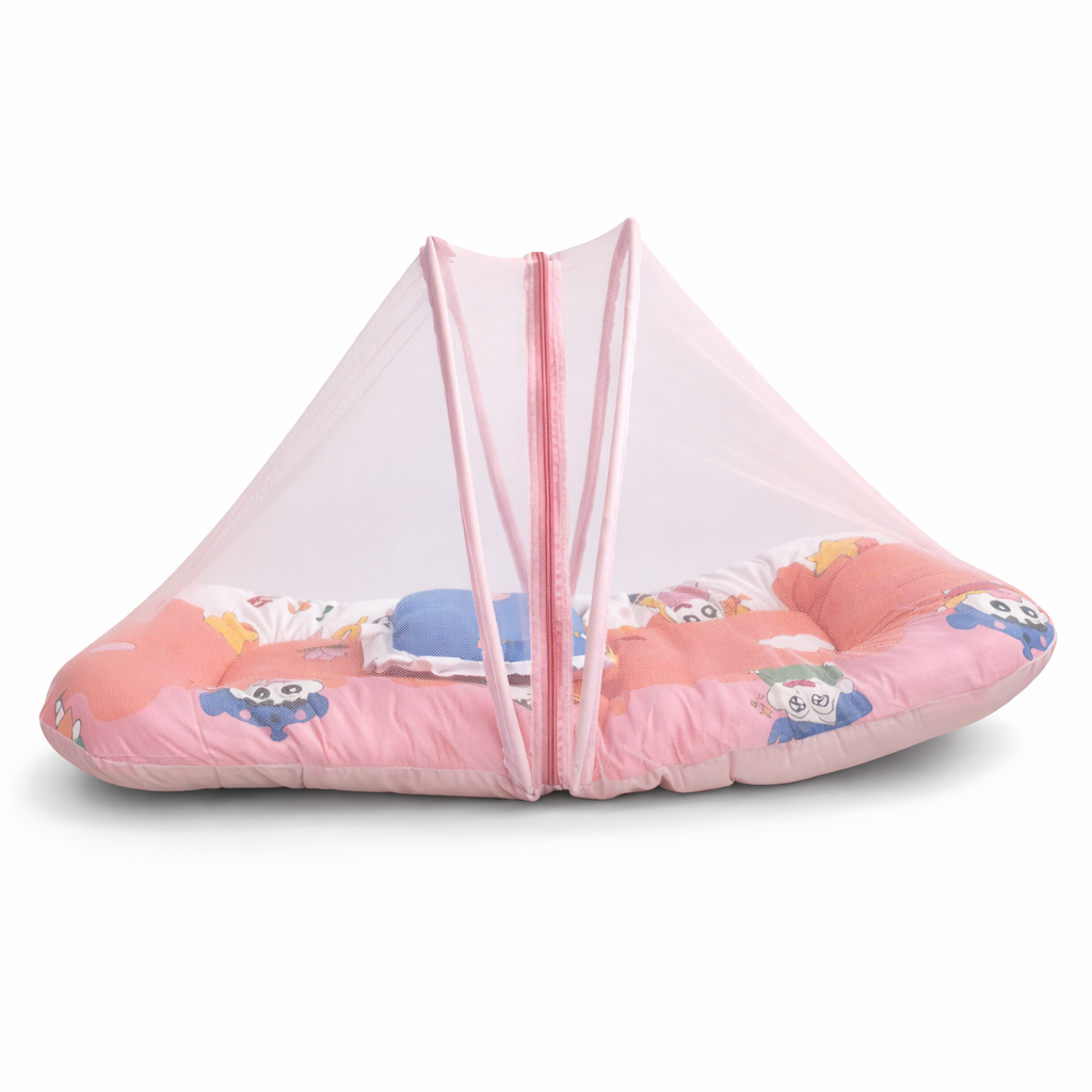 Baby Mosquito Net Bed with Soft Cushion and Zip Cover