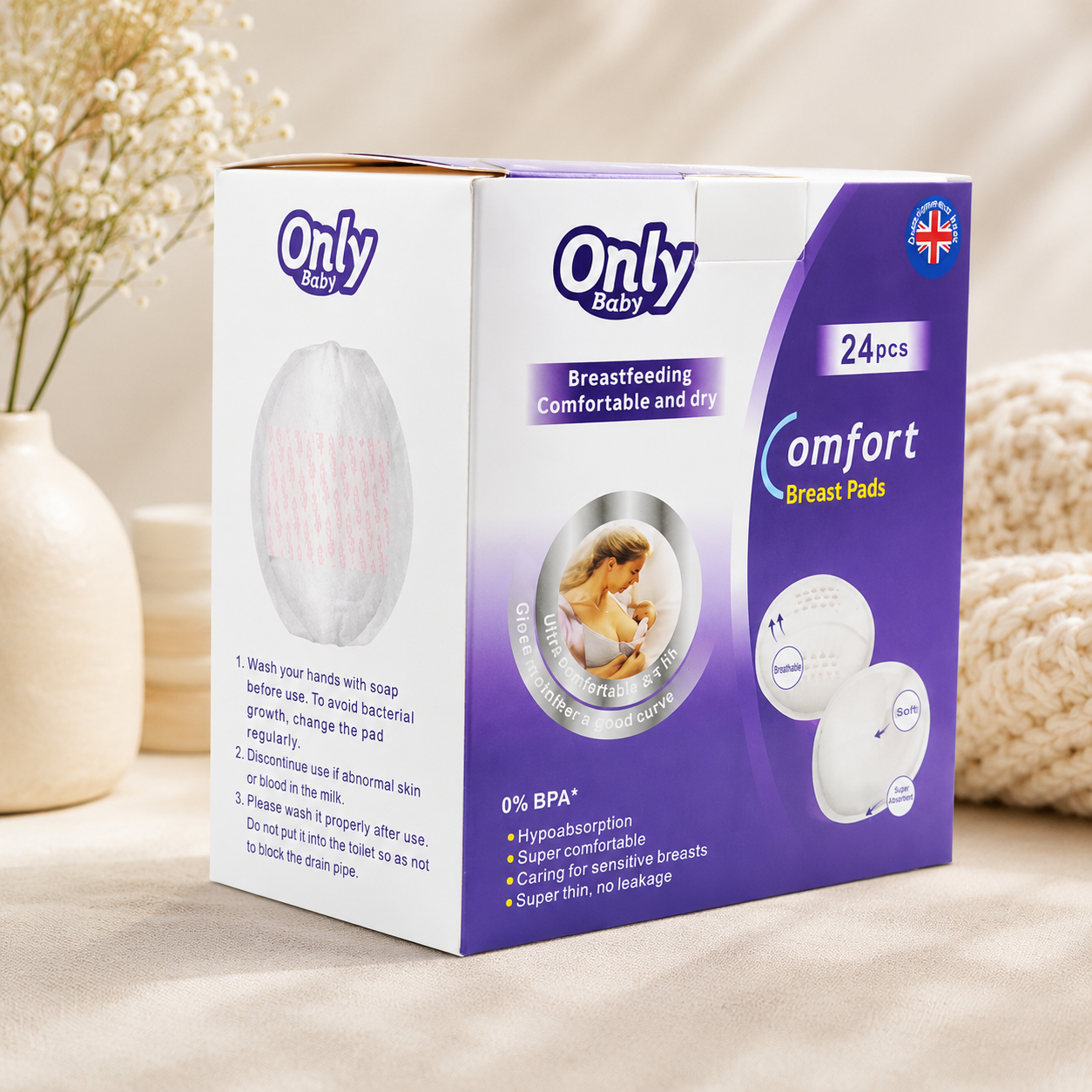 Only Baby Comfort Breast Pads (24 PCS)