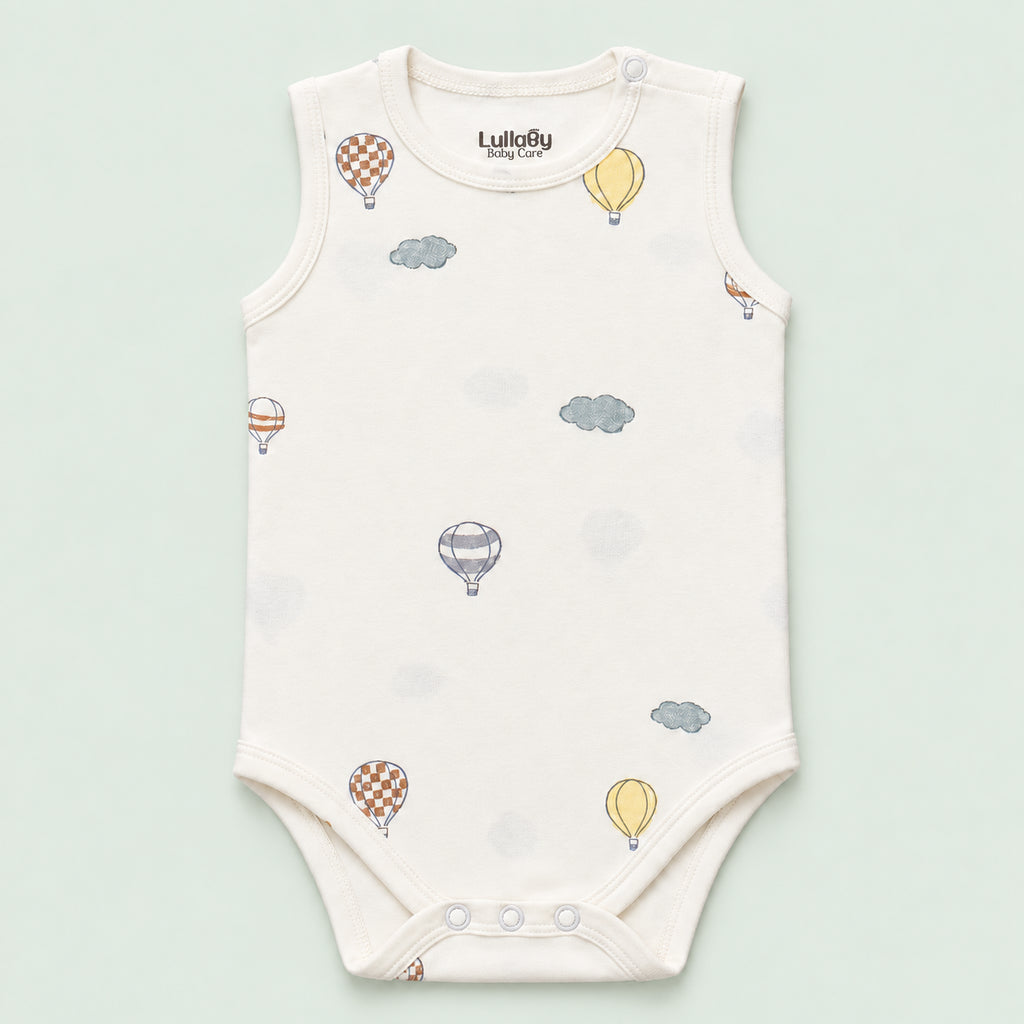 Baby Sleeveless Floral Onesie | Parachute | 0-3 Months