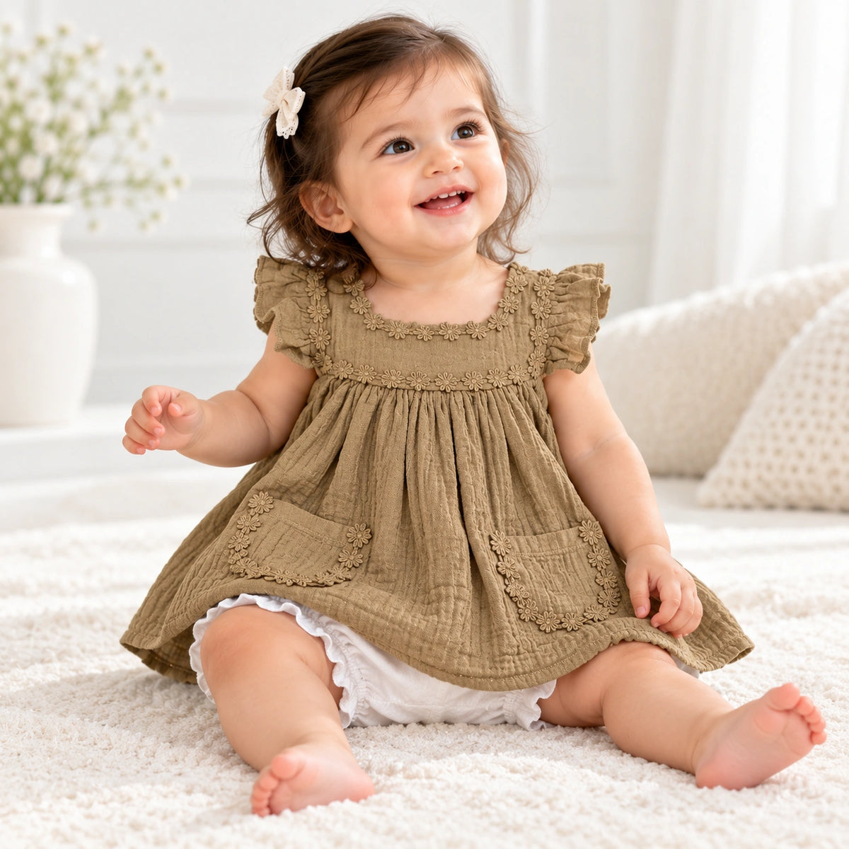 BEIEGE BABY FROCK