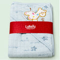 Muslin Hooded Receiving Towel - Light Blue