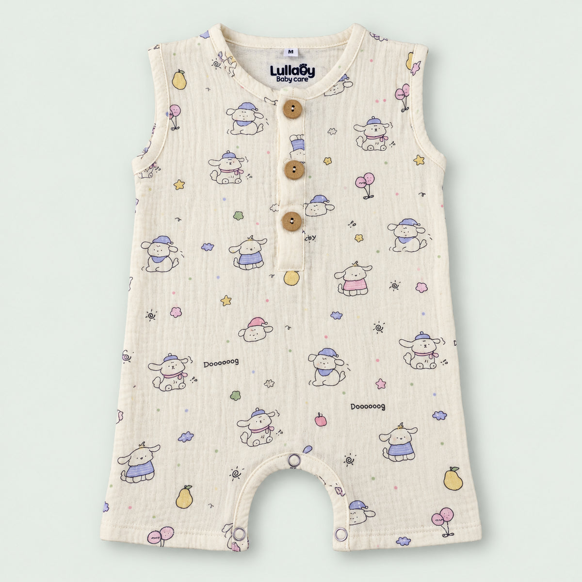 Muslin Cotton Baby Half Romper | Sleeveless