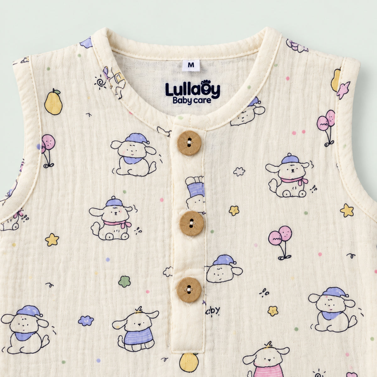 Muslin Cotton Baby Half Romper | Sleeveless