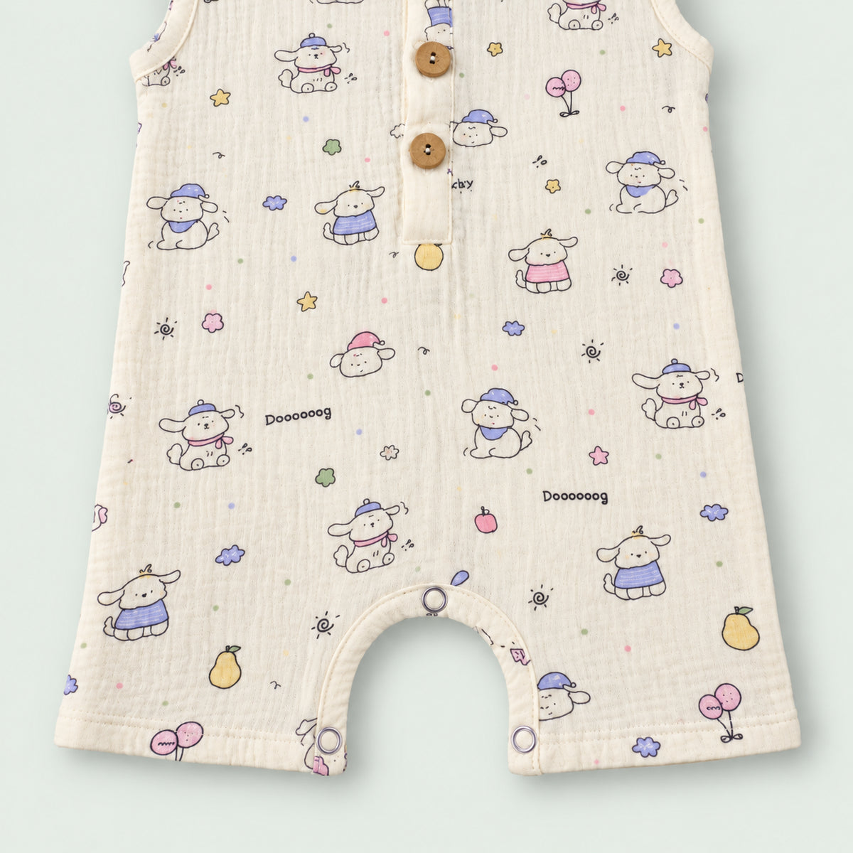 Muslin Cotton Baby Half Romper | Sleeveless