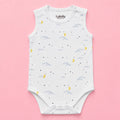 Baby Sleeveless Floral Onesie | Moon | 0-3 Months