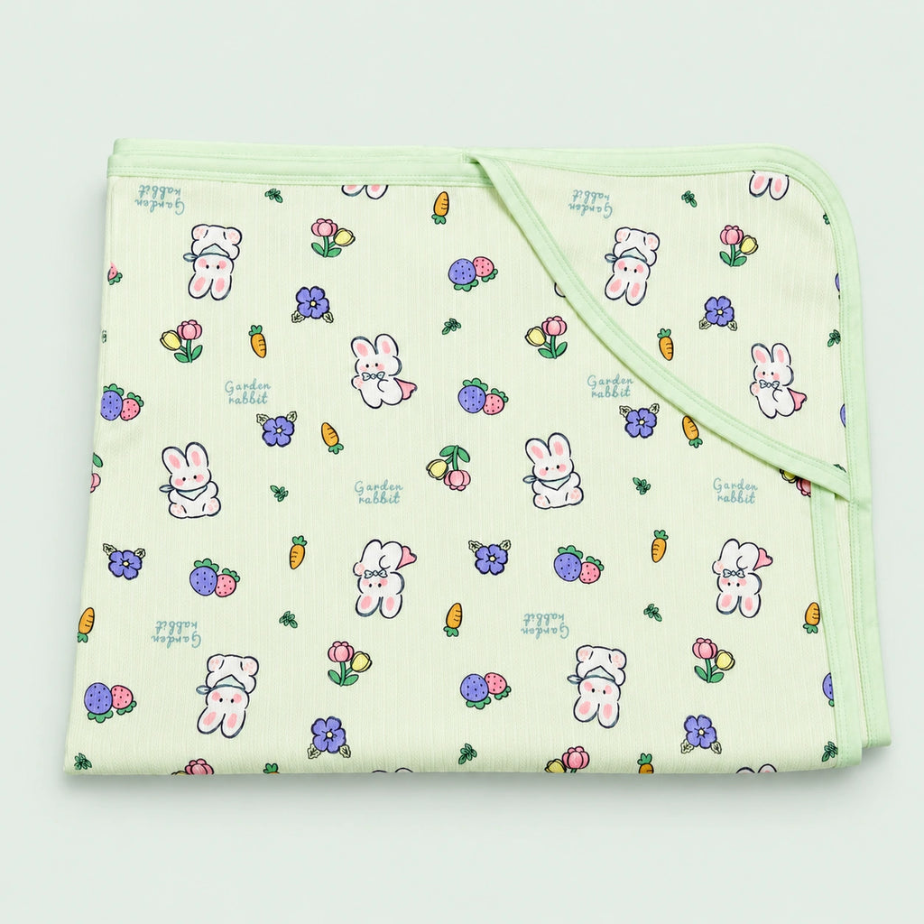 Hooded Baby Towel | Green Rabbit