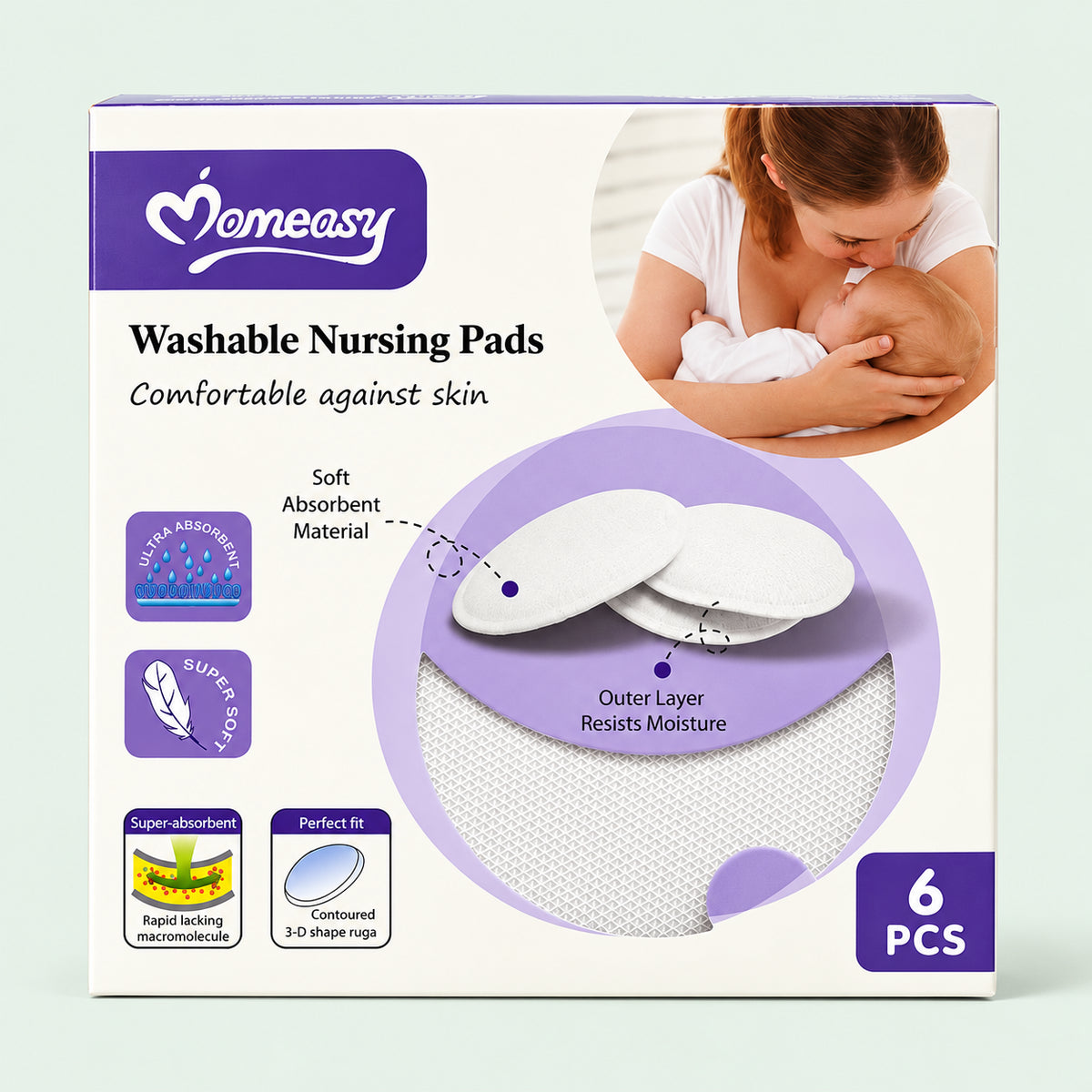Momeasy Washable Nursing Pads
