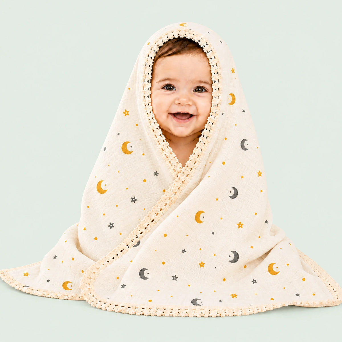 Muslin Swaddle Beige & Breathable Baby Swaddle