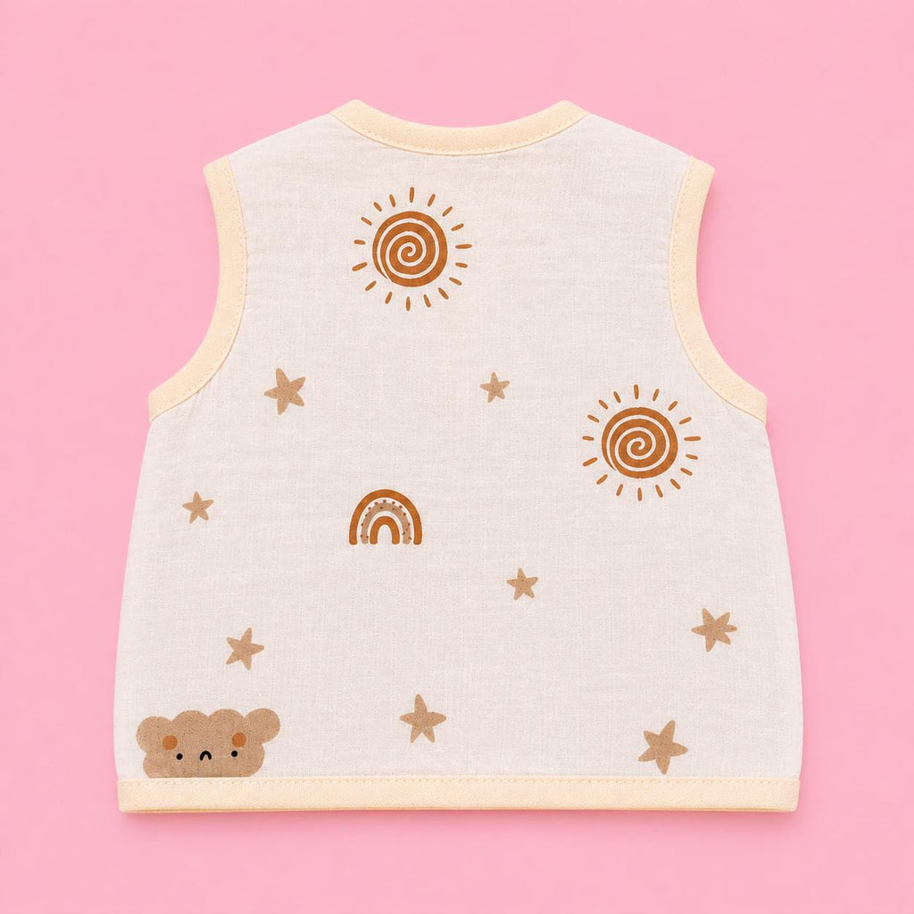 Muslin Sleevless Jabala | Rainbow| Medium | 1-3 M