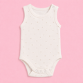 Baby Sleeveless Floral Onesie Star Print– 0-3 Months