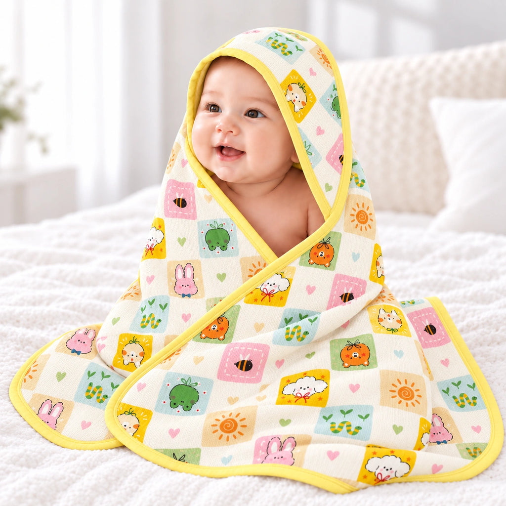Cute Animal Print | Soft & Breathable Baby Wrap for Newborns