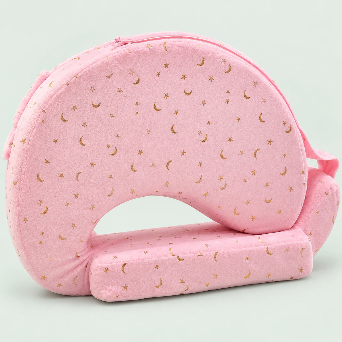 Lullaby Baby Care Premium Feeding Pillow for Newborn Baby | Breastfeeding Nursing Support Cushion | Baby Feeding Cushion with Removable Cover | Moon & Star Print