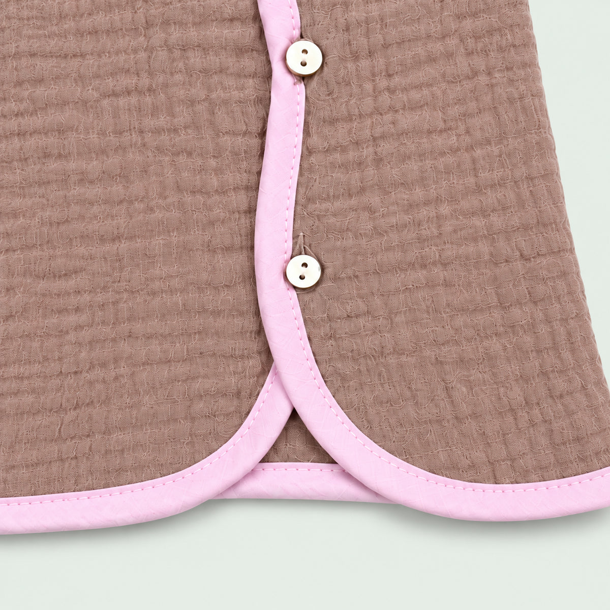 Soft Muslin Jabala for Newborn Baby |Pink|