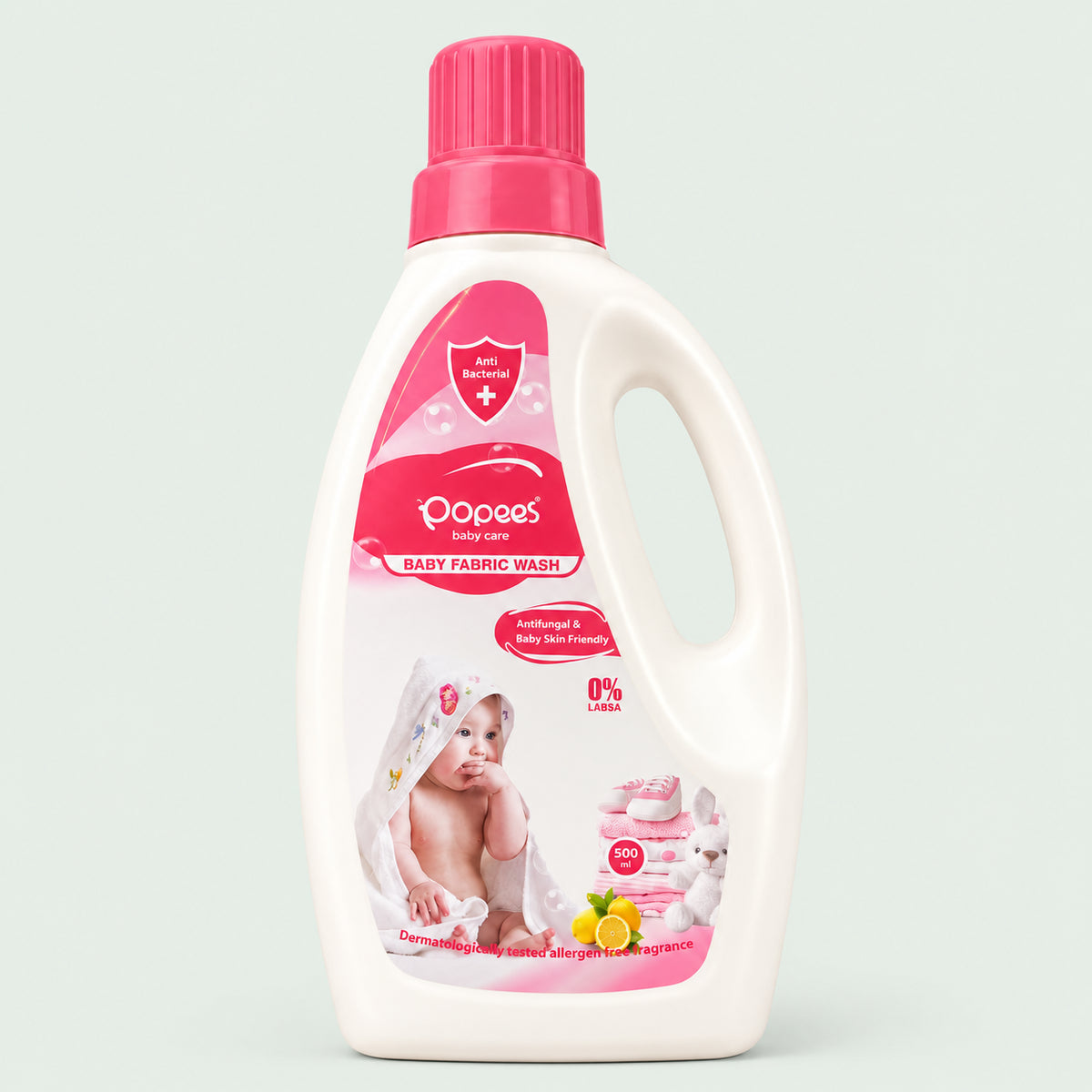 Popees Baby Fabric Wash | 1 L  | Gentle Laundry Liquid for Baby Clothes