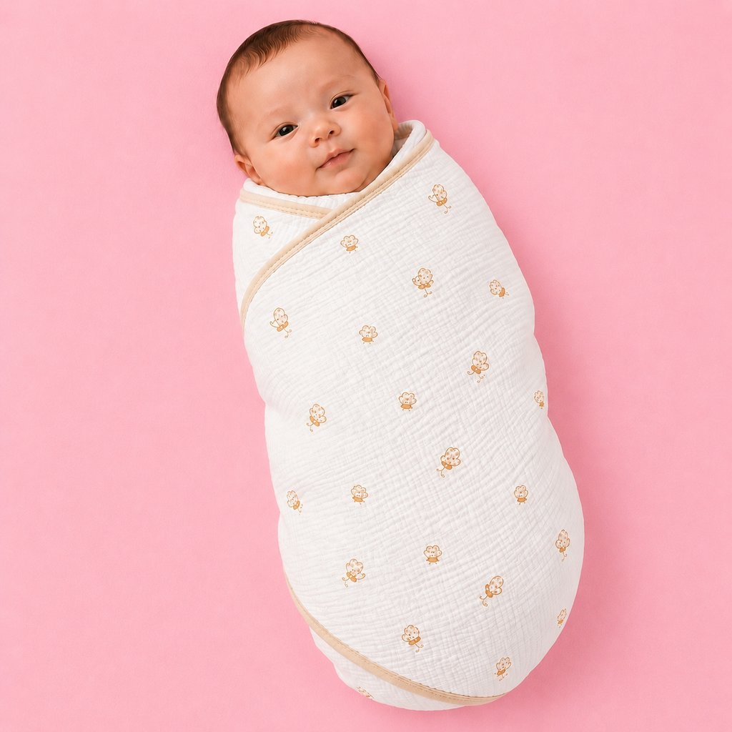 Premium Muslin Swaddle | Hand Pattern