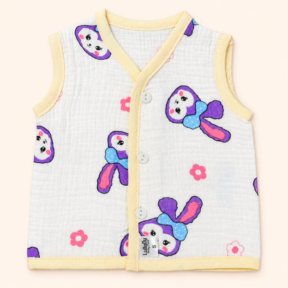 Muslin Sleeveless  Newborn Baby Jabala