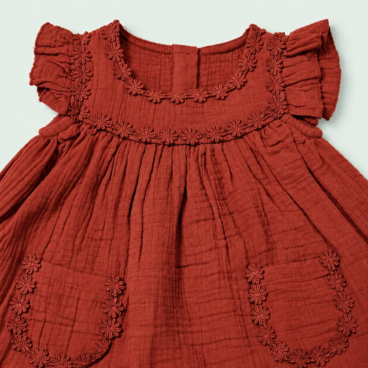 RUST RED BABY FROCK