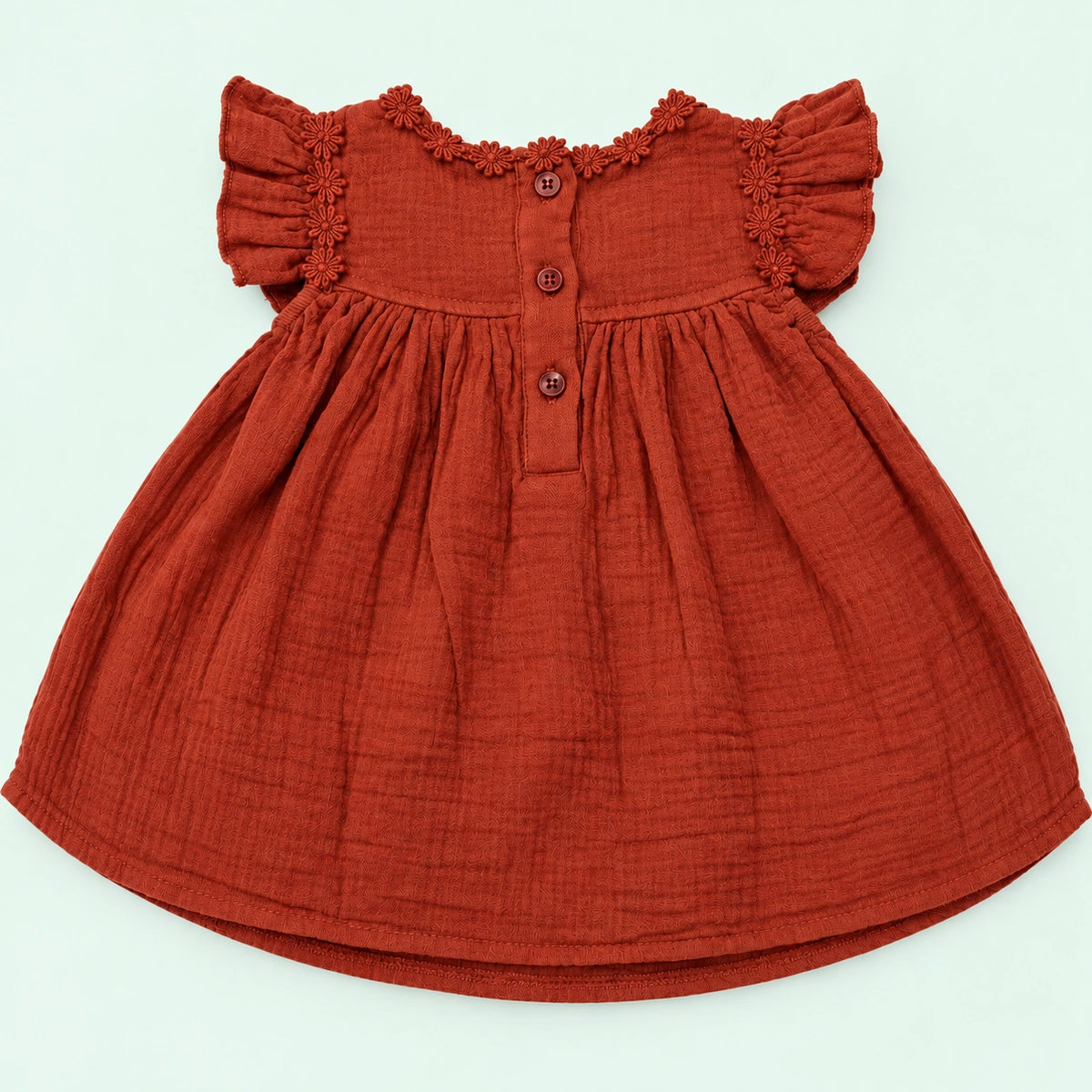 RUST RED BABY FROCK