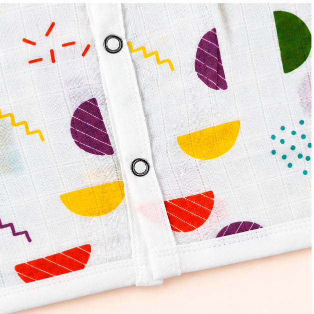 Printed Muslin Jabala for Newborn Baby