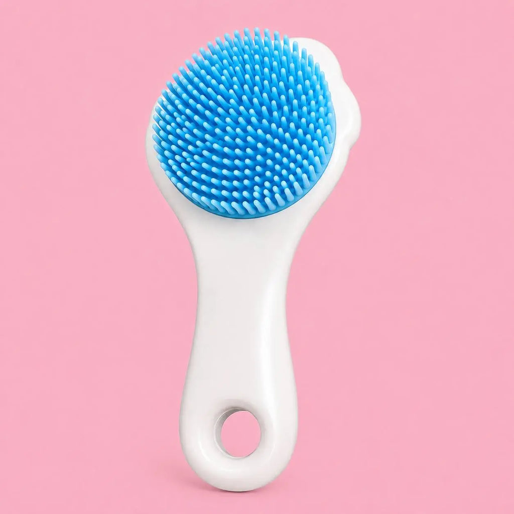Soft Silicone Baby Shampoo & Bath Brush | Blue