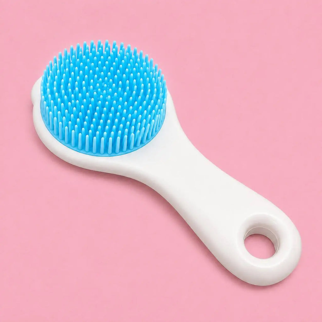 Soft Silicone Baby Shampoo & Bath Brush | Blue