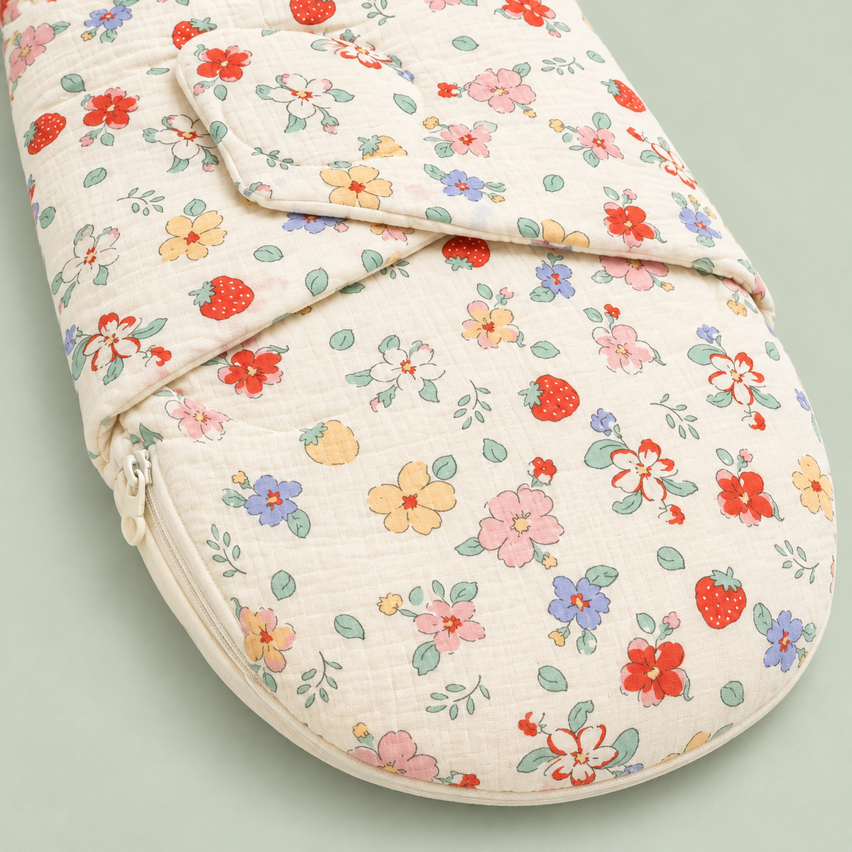 Muslin Baby Swaddle Wrapper – Flower | Soft Hooded Baby Wrap